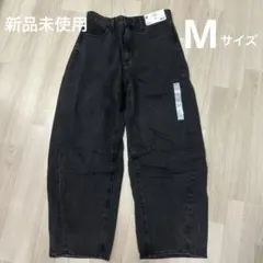 【新品】GU バレルレッグジーンズ＋EC （丈短め）オンライン限定Mサイズ