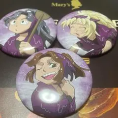 忍たま乱太郎　雨濡れ　缶バッジ　綾部喜八郎　平滝夜叉丸　斉藤タカ丸　セット