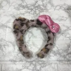 usj ユニバ キティカチューシャ　ヒョウ柄　ピンク