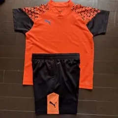 PUMA サッカーウェア オレンジ/ブラック　140