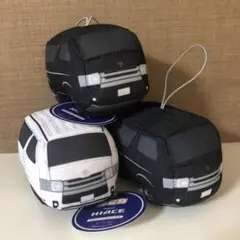 ぽてカ ハイエース マスコット 黒2点　白　1点