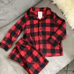 3T 100cm Wondershop チェック柄 パジャマ 赤・黒