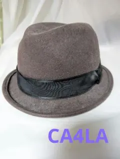 【982】CA4LA カシラ ウールハット 中折 ブラウン 日本製 MEDIUM