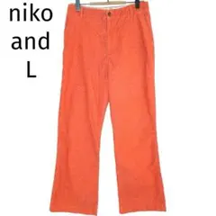 ニコアンド ストレート　コーデュロイパンツ　L ウエスト後ろゴム　股下67