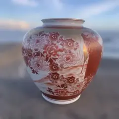 【美品】特大 九谷焼 金彩赤絵 孔雀牡丹文様 花瓶 32cm 飾り壺 吉祥 美品】特大 九谷焼 金彩赤絵 孔雀牡丹文様 花瓶 32cm 飾り壺 吉祥