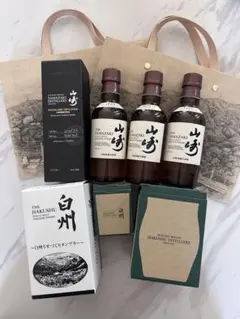 山崎シングルモルトウイスキー、山崎 山崎蒸溜所限定スパニッシュオーク、グラス３点のサムネイル