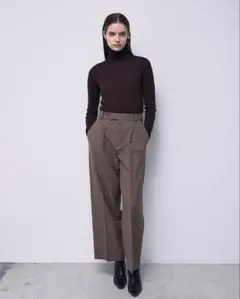 冬 ワイドパンツ