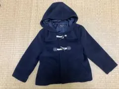 コムサイズム　ネイビー コート フード付き