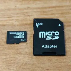 32GB MicroSDHCカード アダプター付き