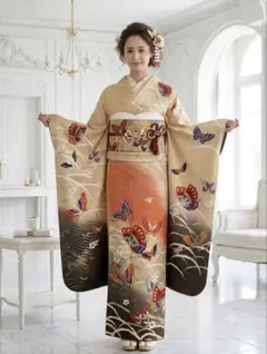 専用】振袖フルセット 赤茶 やまと 古典柄 成人式 前撮り 正絹 | Mercari