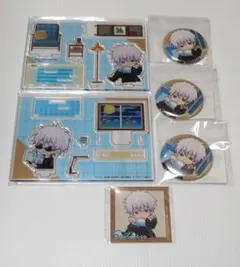 まるくじ　呪術廻戦0　読書　五条悟　アクリルジオラマ　2種　缶バッジ　6点セット