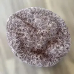 ベレー帽　豹柄　ヒョウ柄　フェイクファー　未使用　送料込み