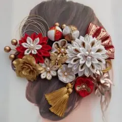 つまみ細工髪飾り成人式結婚式卒業式入学式