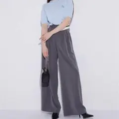 スナイデルSNIDEL ウエストデザインワイドパンツ