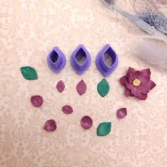 ポリマークレイカッター *ペタル/リーフA 10mm13mm15mm*