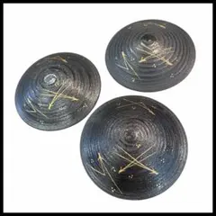 黒釉 金彩 和モダン 小鉢 3客 作家物　珍味皿　前菜皿　料亭風　食器セット