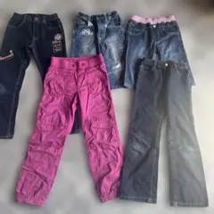子供用長ズボンセット 130cm デニム等5点