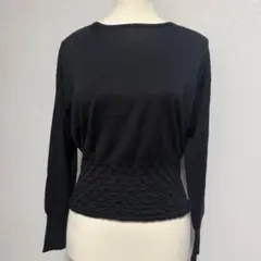 Ballsey シルク混ニット 黒 レースアップ F トゥモローランド