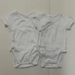 UNIQLO ボディースーツ 白 前開き 70