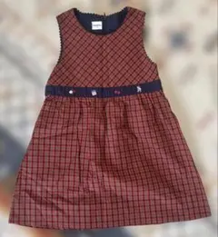 ファミリア　チェックワンピース　110