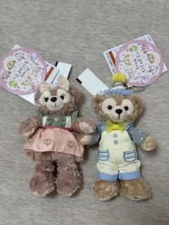 From all of us　ダッフィー　シェリーメイ ぬいぐるみバッジ