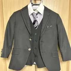 黒 フォーマルスーツ 5点セット 120