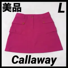 【美品】Callaway ゴルフ用　スカート　レディース　ピンク　Lのサムネイル