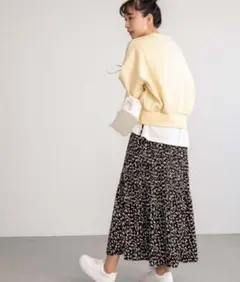 美品　fifth レオパード　ロングスカート