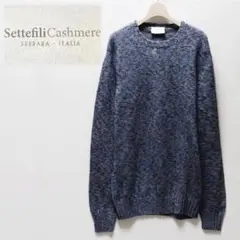 《セッテフィーリ・カシミア》新品 リネンコットン メランジニット セーター 50のサムネイル