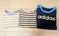 ストライプ Tシャツ adidasシャツ120cm