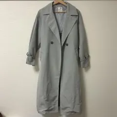 earth music&ecology ブルーグレー トレンチコート