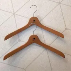 木製ハンガー スーツハンガー 2点セット