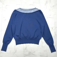 未使用品♡ ESTNATION ♡スカラクルーネックニット♡ブルーF