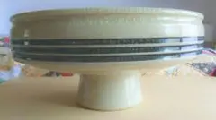 クリーム色のストライプ花器フラワーベース(花用カバー付)