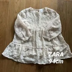 ZARA 刺繍入り長袖ワンピース 92