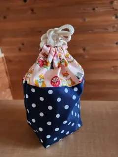 ハンドメイド 柴犬柄 コップ袋 巾着