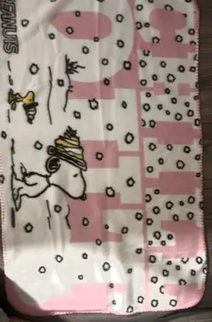 スヌーピー フリースブランケット ピンク
