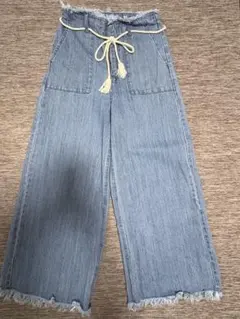 LOWRYS FARM デニムワイドパンツ Mサイズのサムネイル