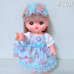 169 メルちゃん 服 ハンドメイド 3点セット ワンピース 髪飾り バッグ