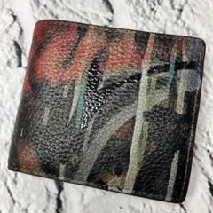 限定品✨美品 コーチ ミント＆サーフ グラフィック 本革 レザー 二つ折り財布