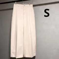 美品 ユニクロ ワイドチノパンツ ピンク S 補正なし