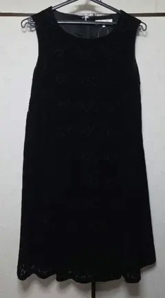 組曲　黒ベロアレース　ノースリーブワンピース