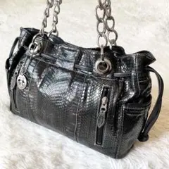 00s クロコ型押し ハンドバッグ ifsixwasnine LGB KMRii - メルカリ