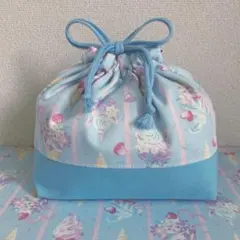 弁当袋ランチョンマット25×35 ハンドメイド入園入学　27 ソフトクリーム柄