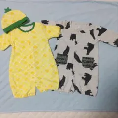 50〜60cm 長袖ロンパース 2点セット