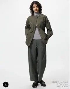 新品未使用　ユニクロ　ジャージーカーブパンツ　ダークグリーン M