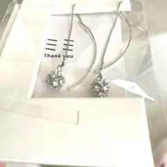 おしゃれなジルコニアロングピアスmimi33 未開封！未使用！新品！