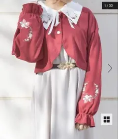 アクシーズ　ファム　ストロベリー刺繍ボレロ