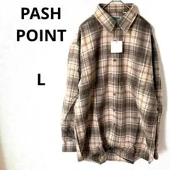 【未使用】PASHPOINT チェックネルシャツ 長袖カジュアルシャツ　毛混　L