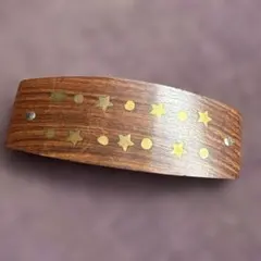 ⭐️最終値下げ！インド製☆シーシャム材☆象嵌細工☆ハンドメイド☆ヘアクリップF